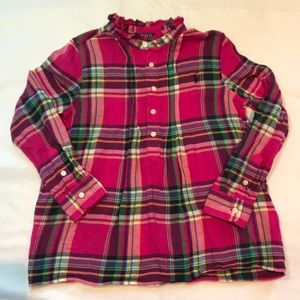Polo Ralph Lauren Pink Plaid Girls Blouse